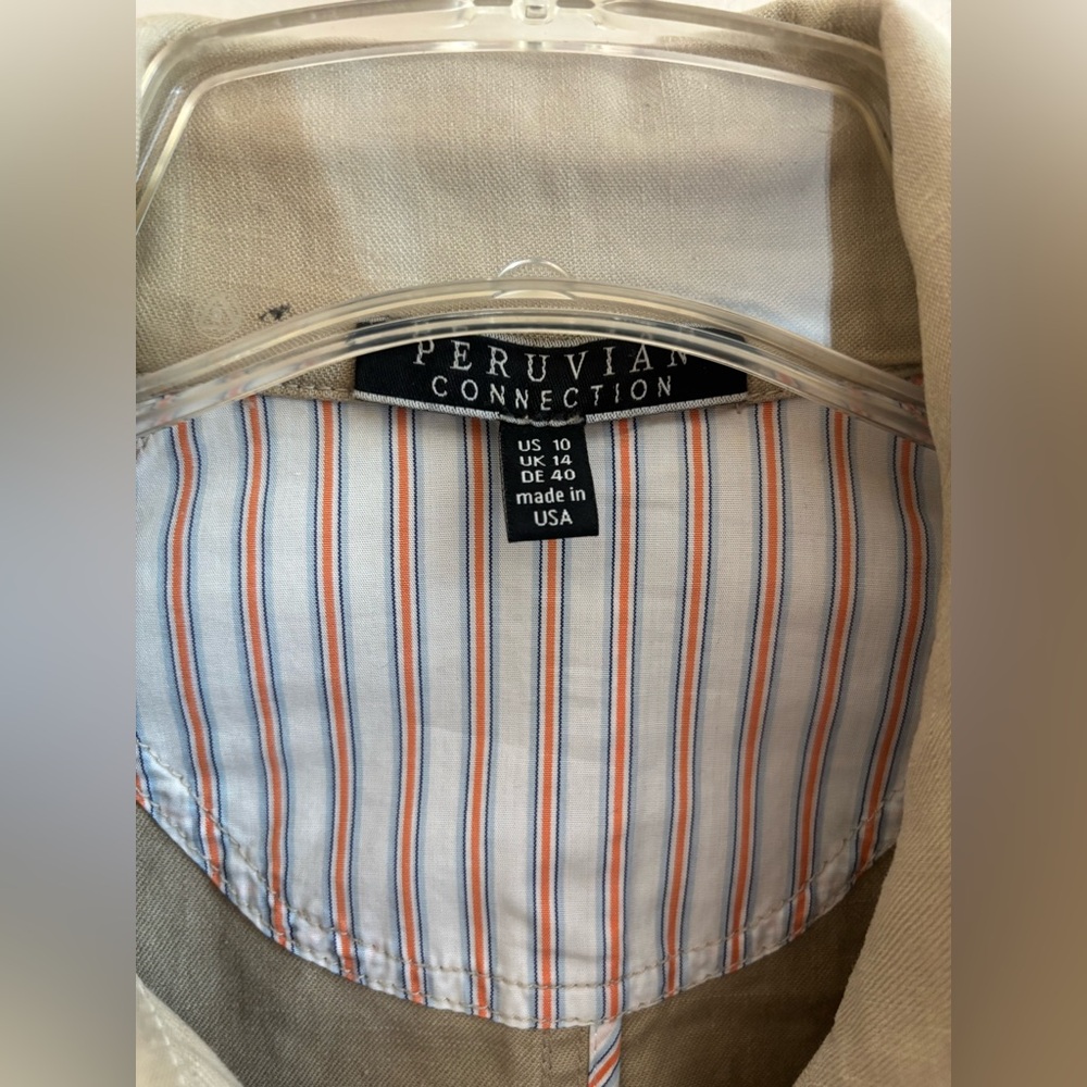 Peruvian Connection Tan Utility Jacket - image 2